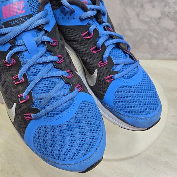 Nike Zoom Elite+ Sneakers Womens Size 11.5 Running Shoes Blue Black‎ Fitsol - Picture 14 of 15